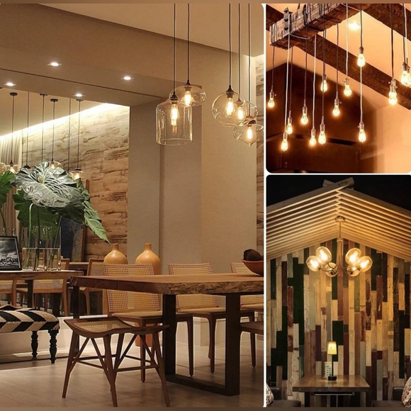 Vintage E26 LED Light Bulb, Glass ST21 Ampoule Vintage Antique Edison Style - Picture 2 of 7